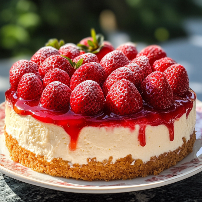 Strawberry Cheesecake Cake Recipe