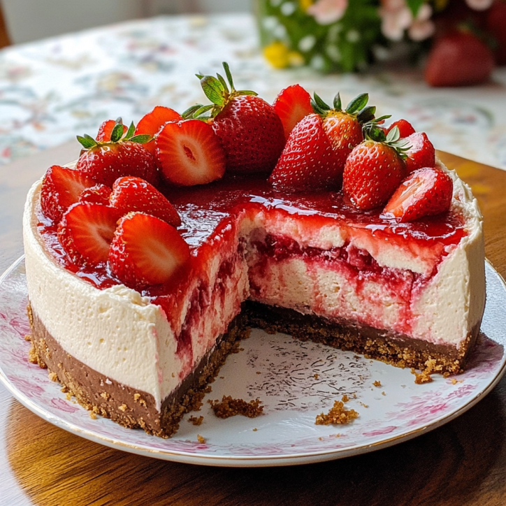 Strawberry Cheesecake Cake Recipe